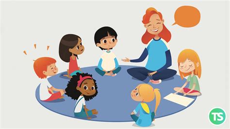 Bambini in un circle time in scuola materna