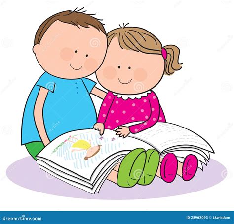 Libro aperto con disegni di filastrocche natalizie e bambini che leggono