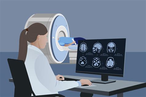 Medico che spiega i risultati di una risonanza magnetica a un paziente
