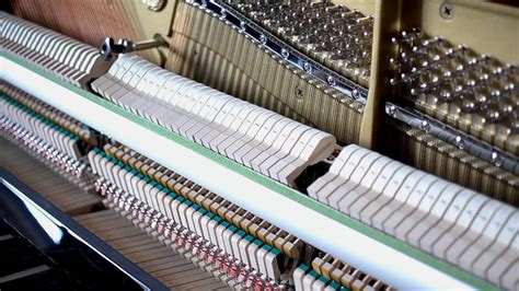 Dettaglio della meccanica di un pianoforte a coda