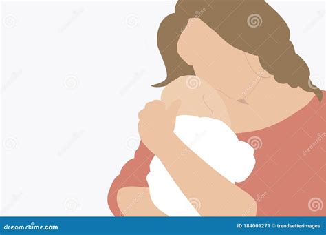 Illustrazione di una madre che culla un neonato