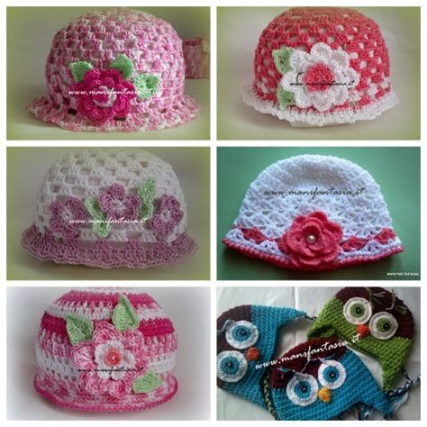 Decorazioni per cappellini uncinetto