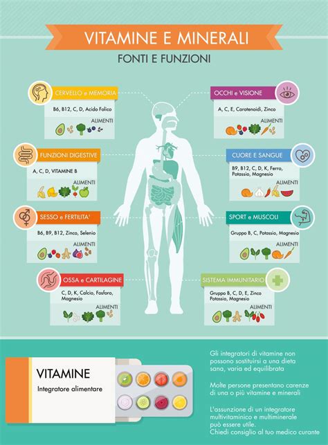 Infografica sui benefici delle vitamine A, C, B1, B2 e del ferro per i bambini tra 1 e 2 anni