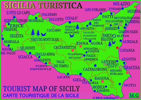 Mappa della Sicilia con i centri di fecondazione assistita