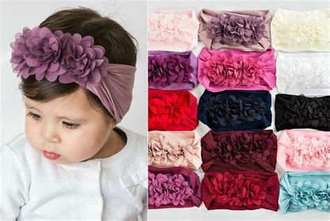 Accessori per capelli neonata: cerchietti decorati con fiocchi e pizzo