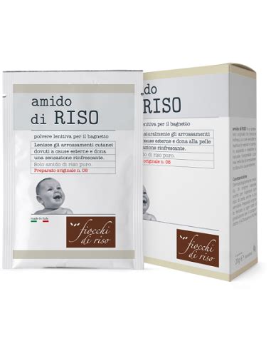 Barattolo di amido di riso e flacone di detergente delicato per neonati