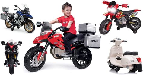Confronto grafico tra le diverse tipologie di moto Ducati per bambini: elettriche e cavalcabili