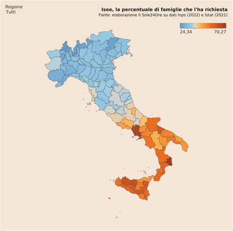 Mappa delle disuguaglianze regionali PMA