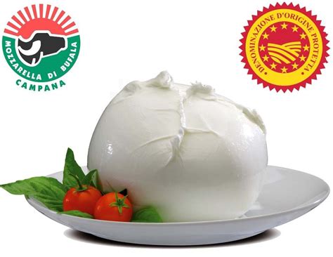 Etichetta di Mozzarella di Bufala Campana DOP con logo