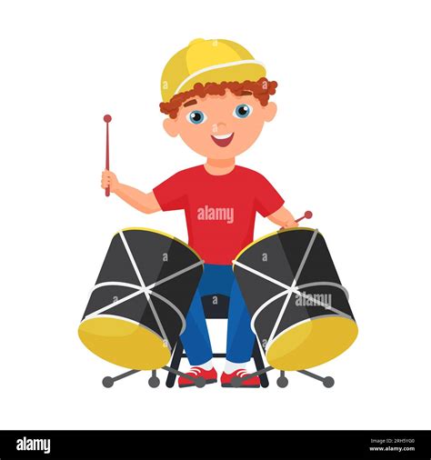Bambino che improvvisa alla batteria