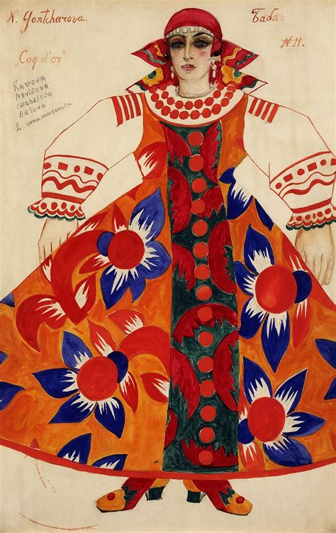 Natalia Goncharova, Bozzetto per i costumi de 