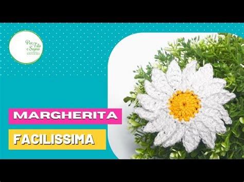 schema dettagliato per la realizzazione di una margherita all'uncinetto