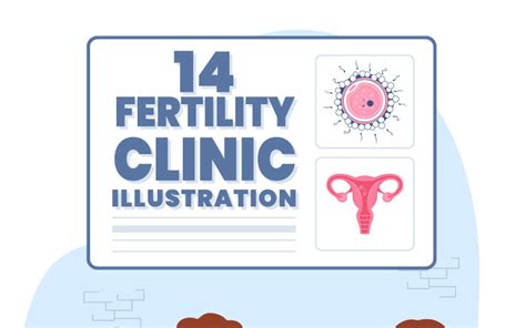 Illustrazione di una clinica di fertilità con elementi fiabeschi