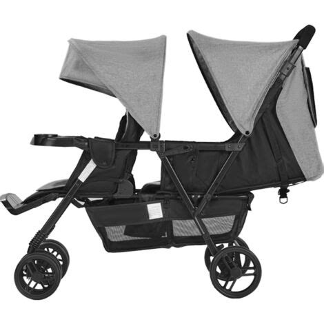 Passeggino doppio con ampio vano portaoggetti e accessori per il cambio