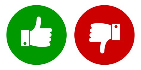 Icone di feedback positivo e negativo
