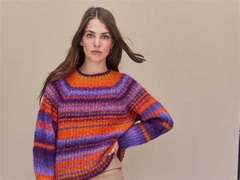 Pullover neonato top-down in costruzione