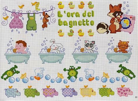 paperella punto croce per bagnetto