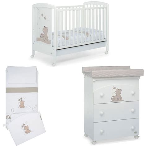 Cameretta coordinata Pali Loving Bear con lettino e fasciatoio