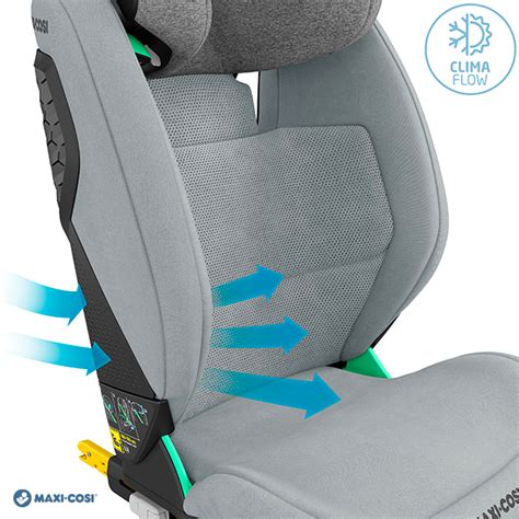 dettaglio tecnico del sistema di reclinazione e dei tessuti di rivestimento del seggiolino