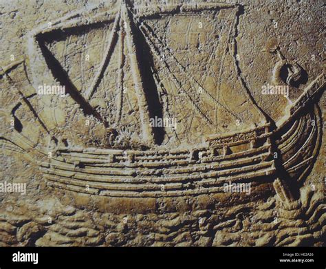 Rappresentazione di una nave mercantile fenicia