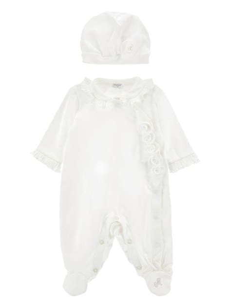Monnalisa baby tutina con dettagli ricamati