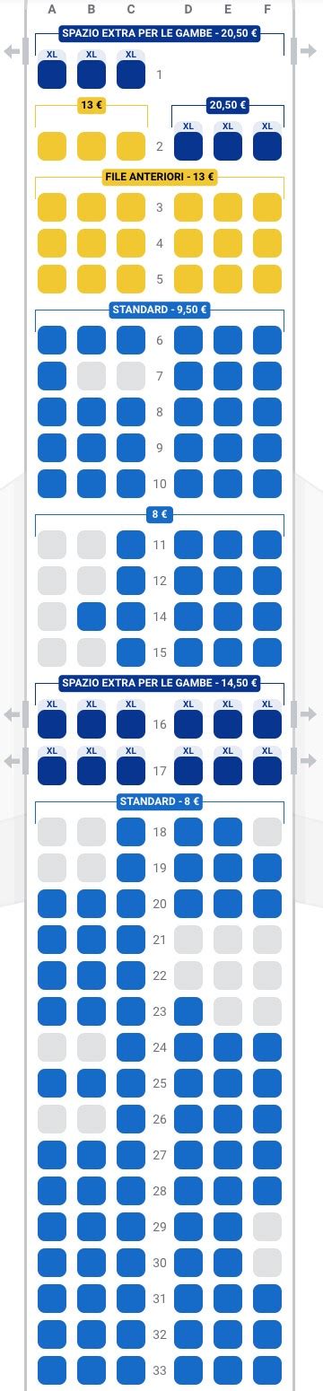 Disposizione dei posti in aereo per famiglie con neonati