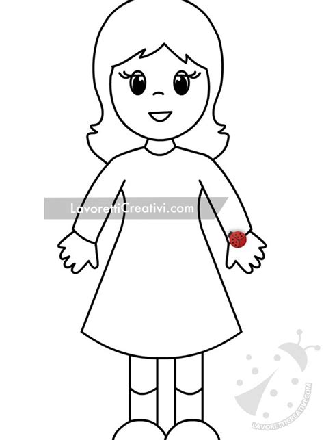 Esempio di sfondo semplice per disegno di bambina