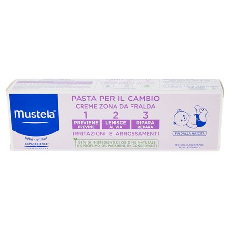 Tubo di pasta per il cambio Mustela con ingredienti naturali