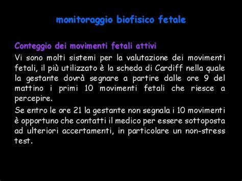 Schema di monitoraggio fetale tramite ecografia e conta dei movimenti