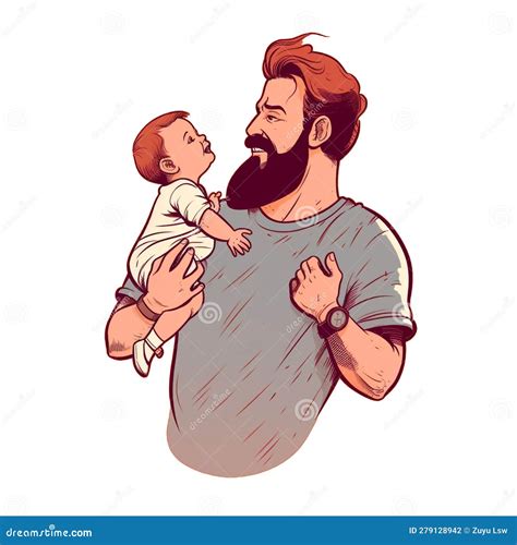 padre che interagisce con il neonato