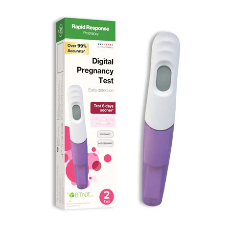 Diagram illustrating how a digital pregnancy test reads internal strips