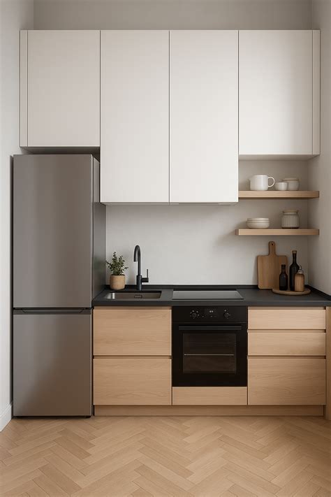 esempio di una moderna cucina giocattolo compatta per piccoli spazi