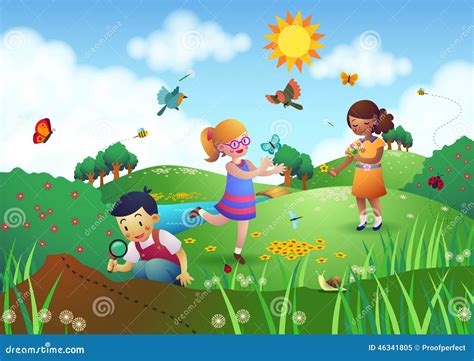 Bambini che giocano in un ambiente naturale