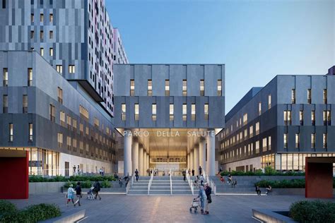 Veduta architettonica e simbolica del polo ospedaliero di eccellenza dedicato alla salute materno-infantile