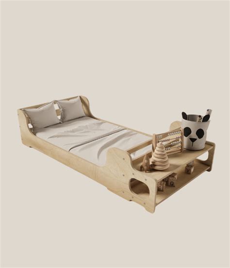 Culla trasformata in letto Montessori