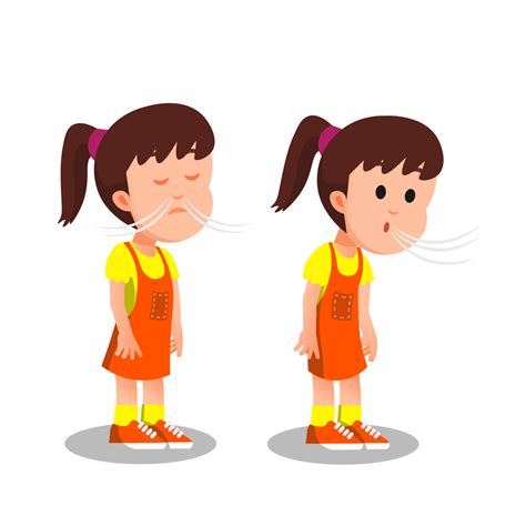 illustrazione di un bambino che respira serenamente dopo la pulizia del naso