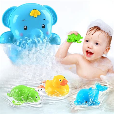 Different types of bath toys for babies