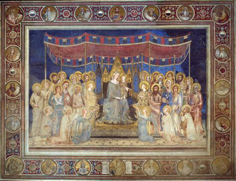 Affresco di Simone Martini con una culla a forma di amaca