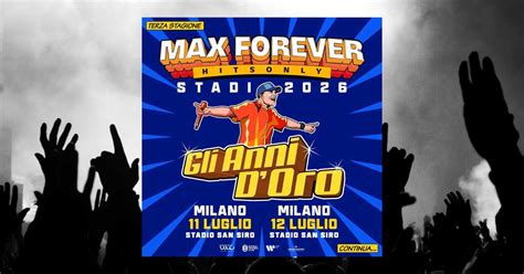 Max Pezzali sul palco di San Siro con la folla