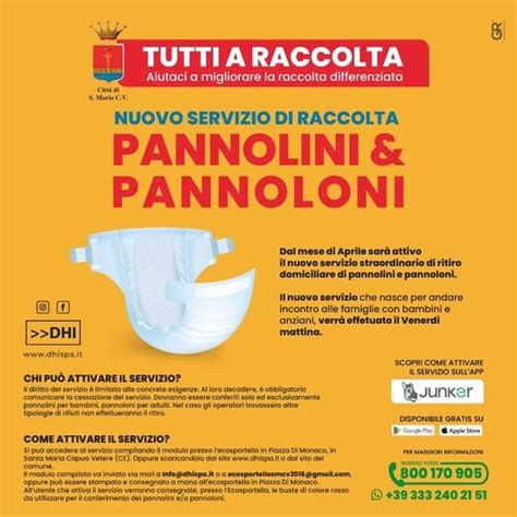 Mappa con punti di raccolta specifici per pannolini in un comune modello