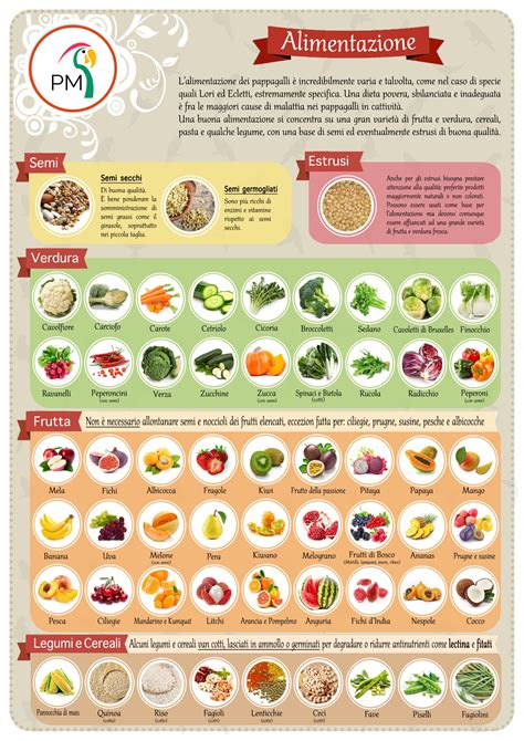 Alimentazione equilibrata per pappagalli