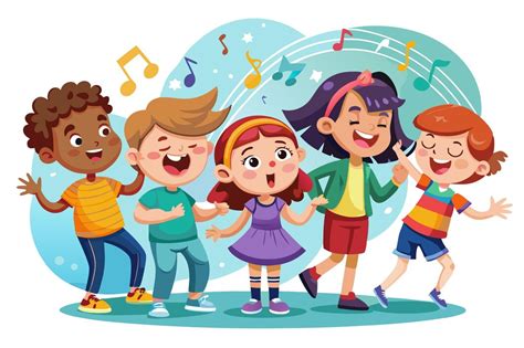 Bambini che cantano e imparano l'inglese