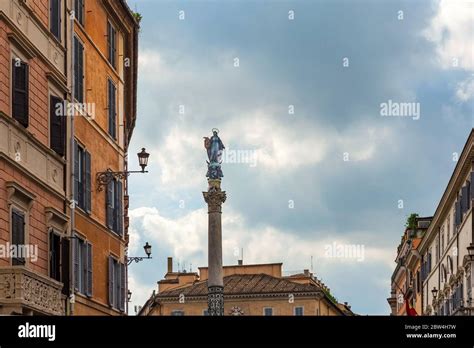Statue of Immaculate Conception in Piazza di Spagna, Rome