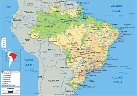 Mappa del Brasile con evidenziate le aree di maggiore emigrazione italiana