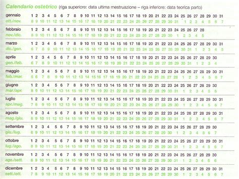 Calendario gravidanza con evidenziata la finestra per l'amniocentesi