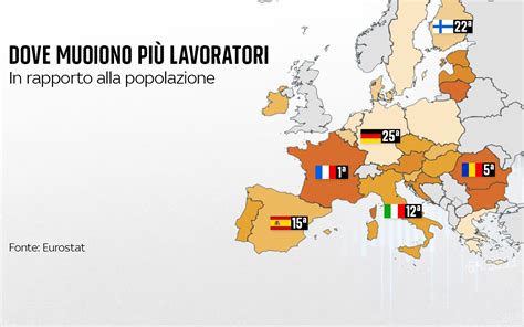 Mappa dei tribunali italiani impegnati in cause di lavoro