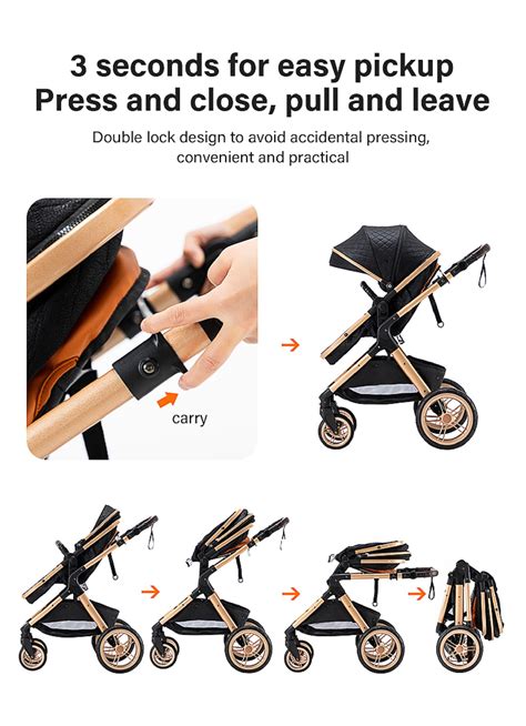 passeggino con vari accessori