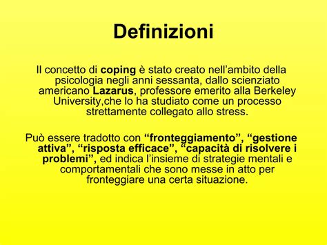 Rappresentazione grafica delle strategie di coping