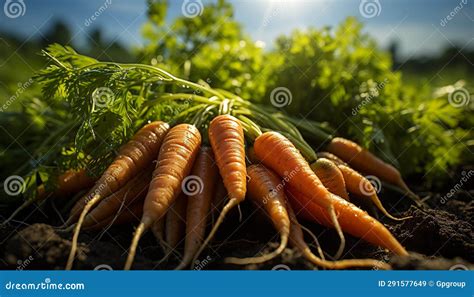 Fresh organic carrots