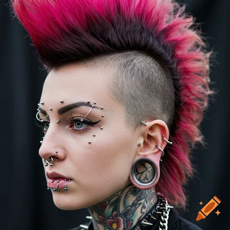 Students with mohawk crests, piercings, and tattoos